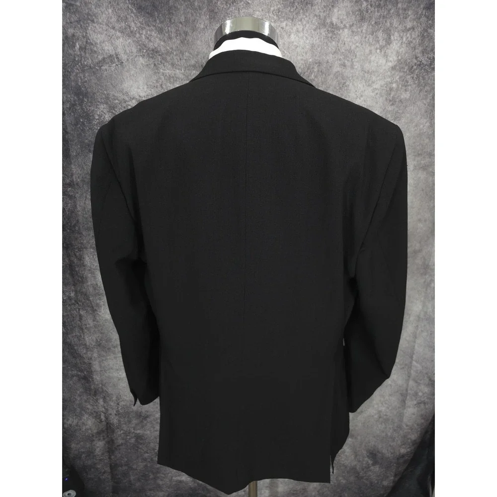 Stafford Blazer Jacket Men 44 L Black Sports Coat Business Wear 2 Buttons Vented